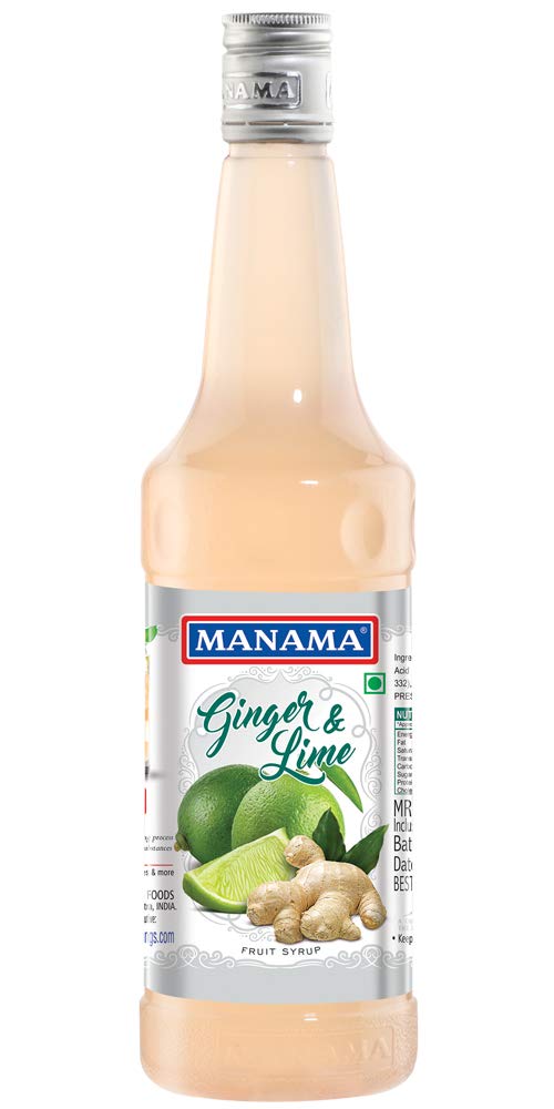 Manama Ginger and Lime Syrup | Mixer for Mocktails, Cocktails